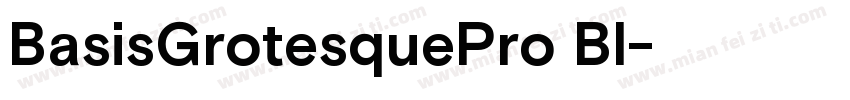 BasisGrotesquePro Bl字体转换